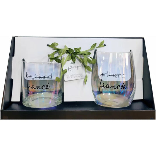 Fiancé/Fiancée Glass Set of 2 - Madison's Niche