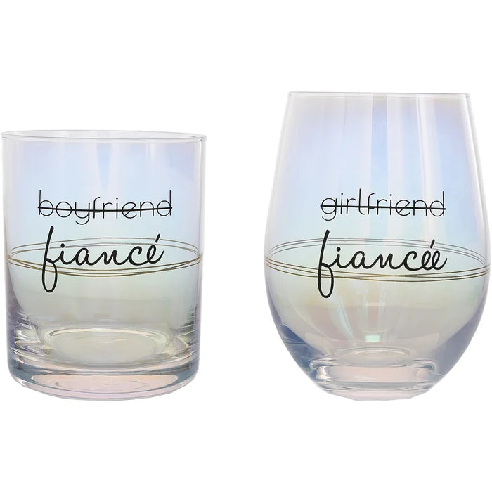 Fiancé/Fiancée Glass Set of 2 - Madison's Niche
