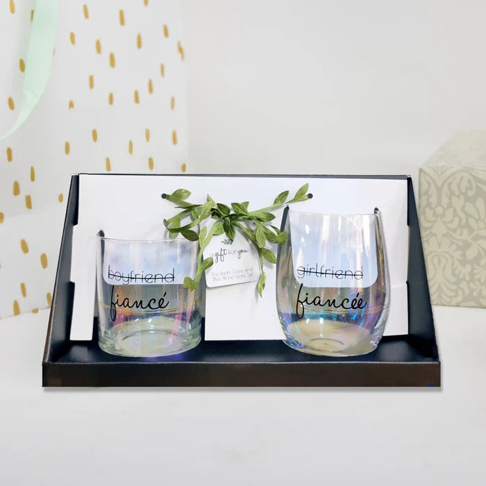Fiancé/Fiancée Glass Set of 2 - Madison's Niche