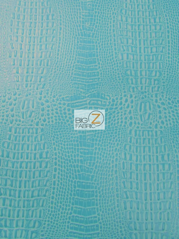 Fiji Turquoise Crocodile Marine Vinyl Fabric / Sold By The Yard