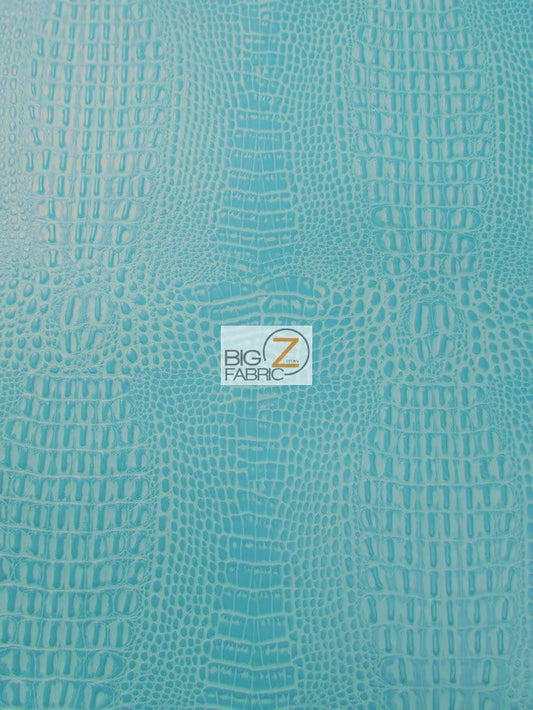 Fiji Turquoise Crocodile Marine Vinyl Fabric / Sold By The Yard