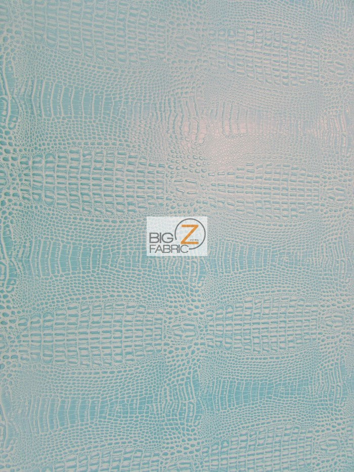 Fiji Turquoise Crocodile Marine Vinyl Fabric / Sold By The Yard