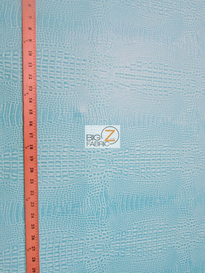 Fiji Turquoise Crocodile Marine Vinyl Fabric / Sold By The Yard