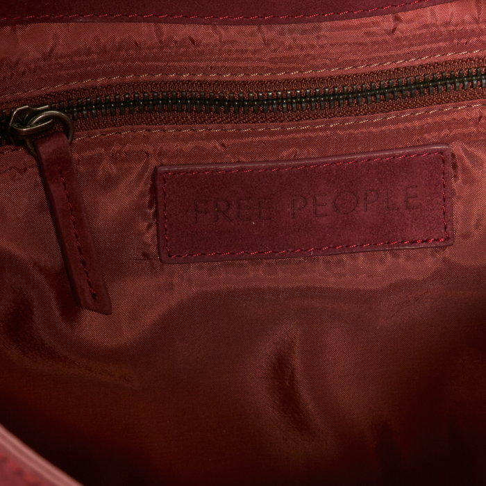 Finn Fringe Shoulder Bag in Chilled Merlot