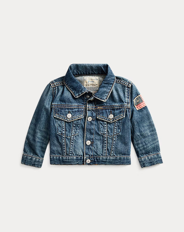 Flag Denim Trucker Jacket - Madison's Niche