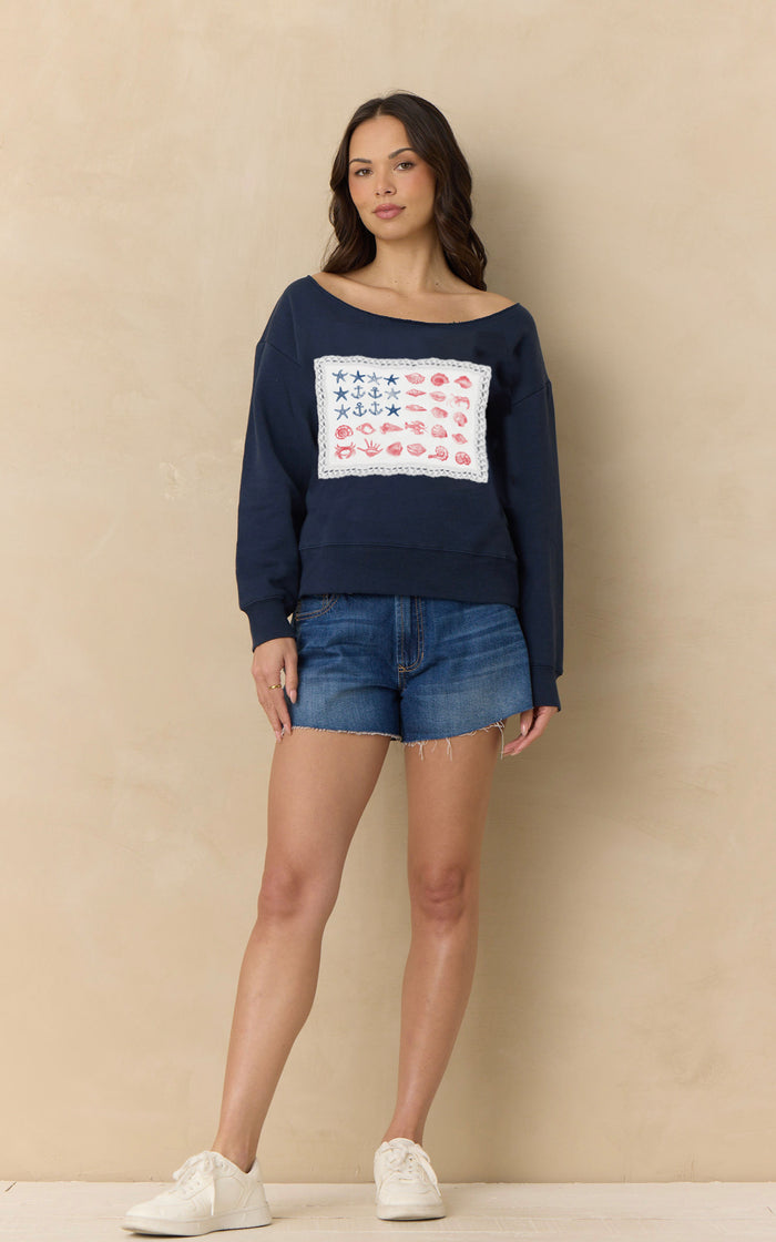 Flag Sweatshirt - Madison's Niche