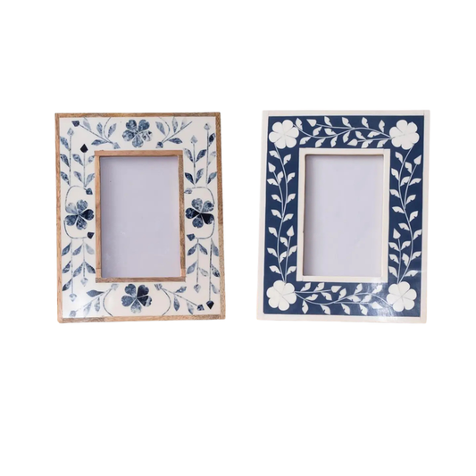 Floral Inlay Photo Frame - Madison's Niche
