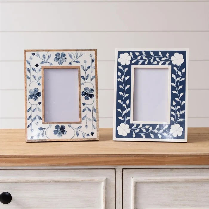 Floral Inlay Photo Frame - Madison's Niche