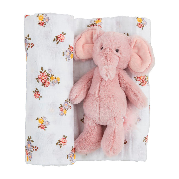 Floral Swaddle & Rattle Set - Madison's Niche