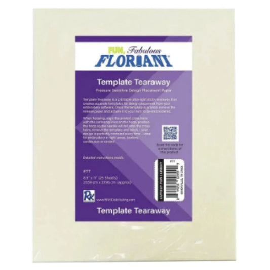 Floriani Template Tearaway 25 Printable Sheets 8.5" x 11"
