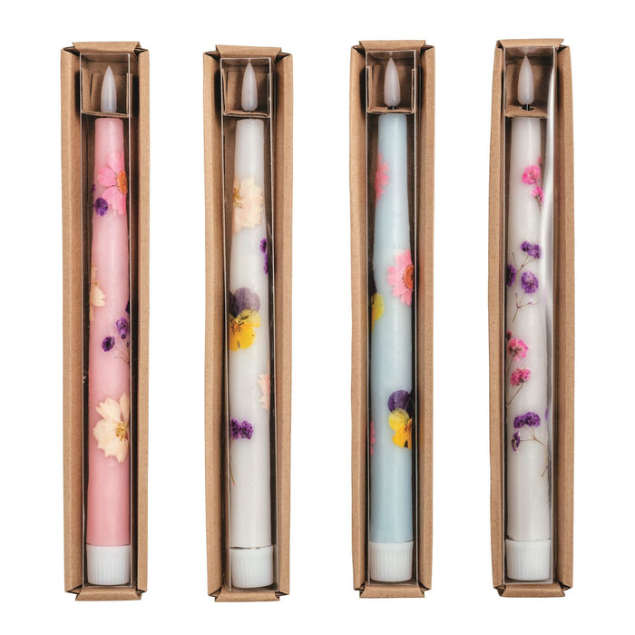Flower Flameless Taper Candle - Madison's Niche