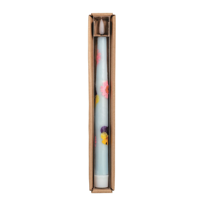 Flower Flameless Taper Candle - Madison's Niche