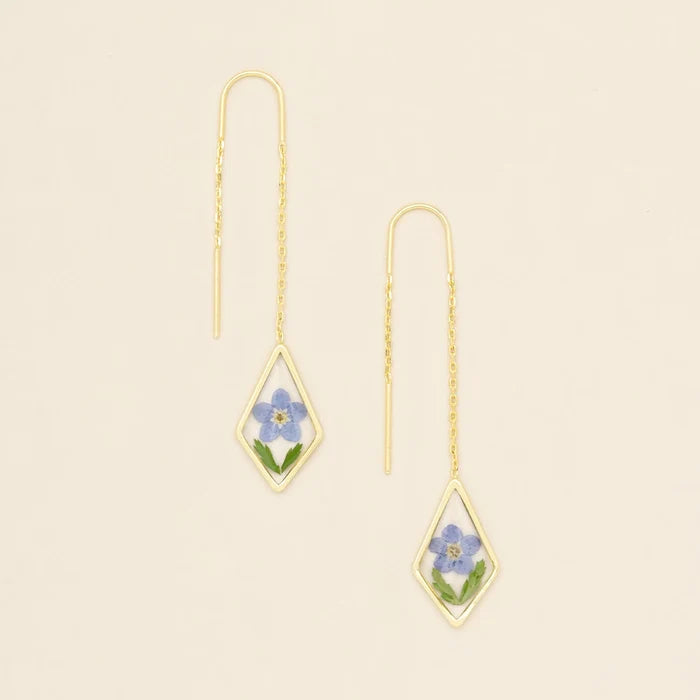 Flower Thread Earring in Blue - Madison's Niche