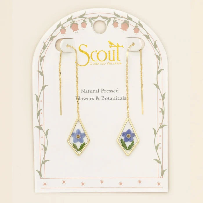 Flower Thread Earring in Blue - Madison's Niche