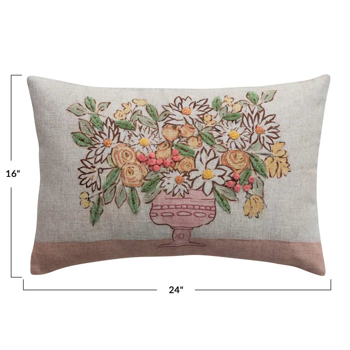 Flowers in Vase Pillow - Madison's Niche