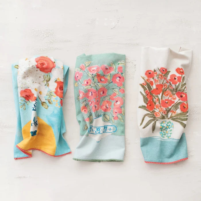 Flowers in Vase Tea Towel - Madison's Niche