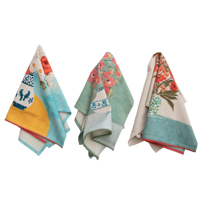 Flowers in Vase Tea Towel - Madison's Niche