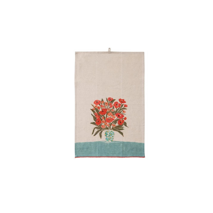 Flowers in Vase Tea Towel - Madison's Niche