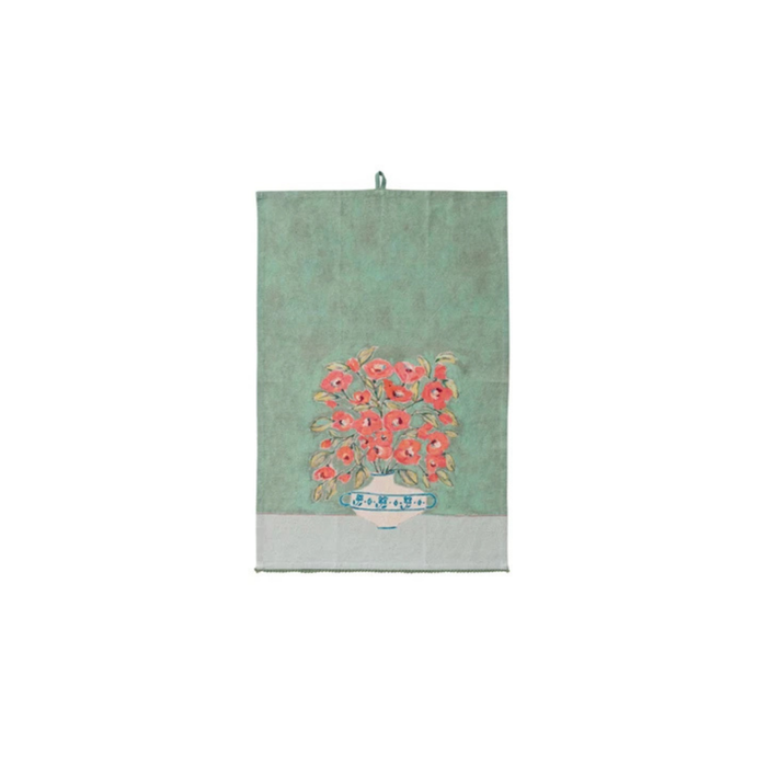 Flowers in Vase Tea Towel - Madison's Niche