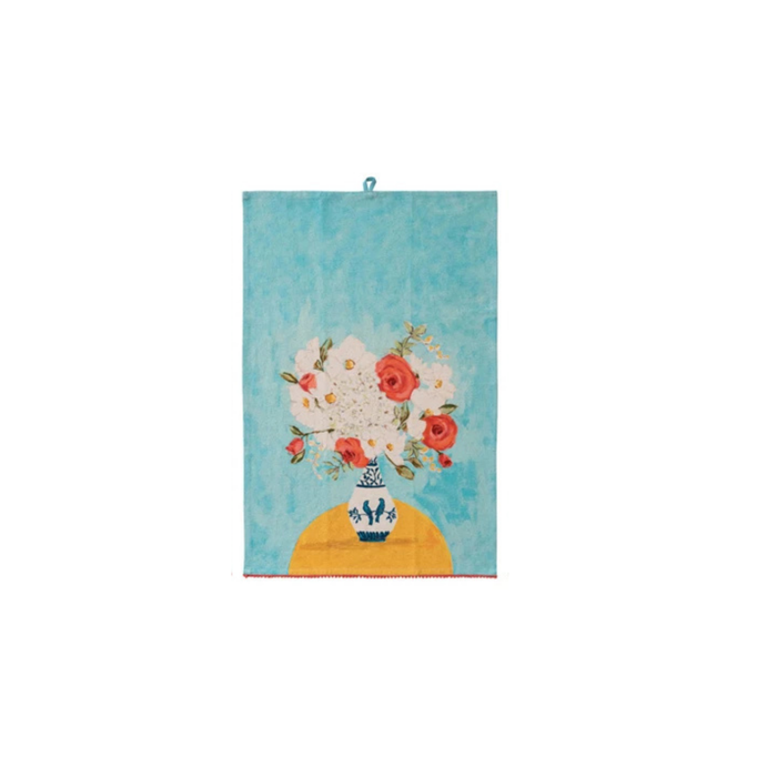 Flowers in Vase Tea Towel - Madison's Niche