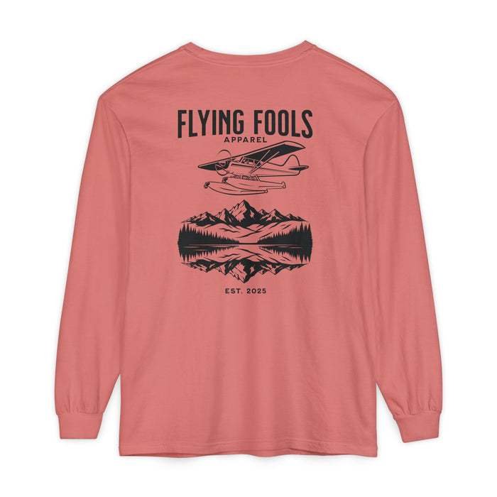 Flying Fools Long Sleeve Seaplane & Mountain Tee