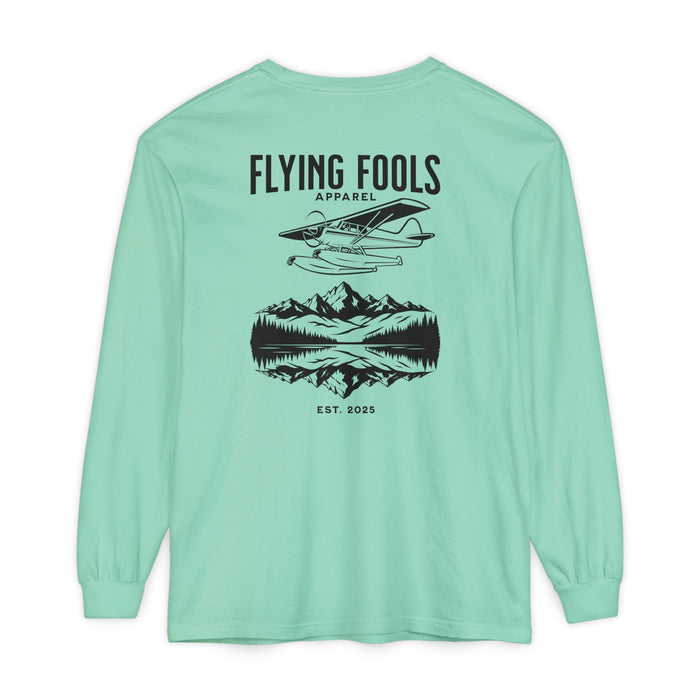 Flying Fools Long Sleeve Seaplane & Mountain Tee