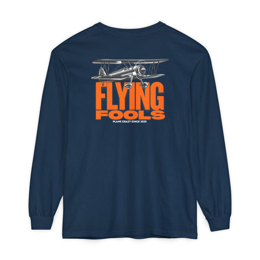 Flying Fools Vintage Biplane Long Sleeve