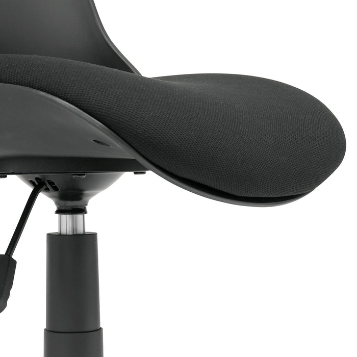 Folding Back Task Chair Black