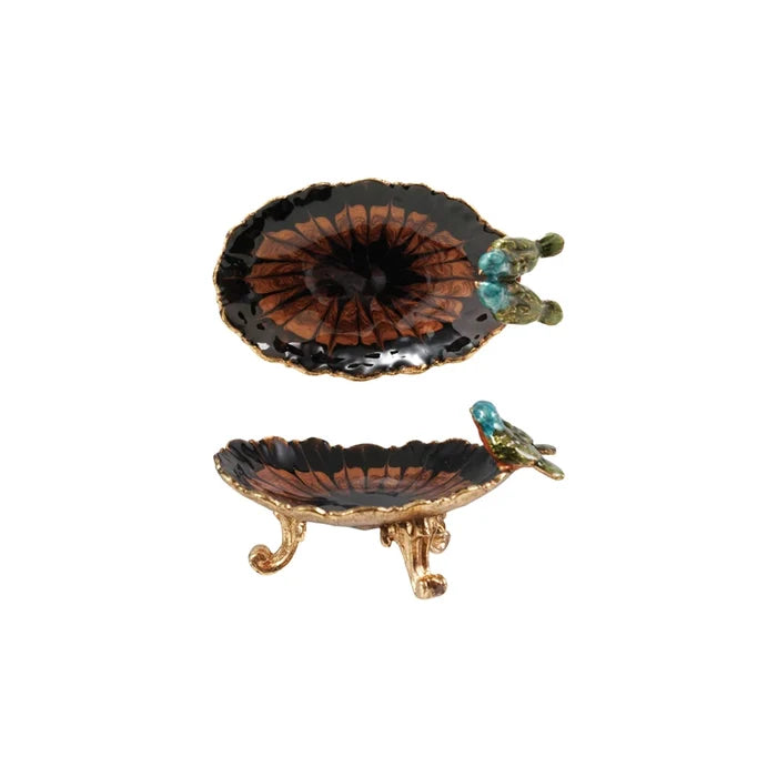 Footed Jewelry Dish with Birds - Madison's Niche