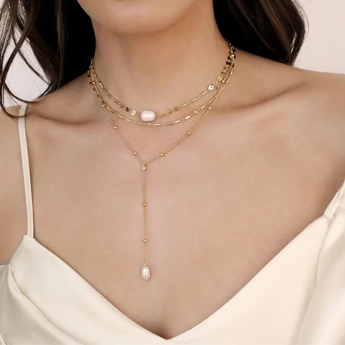 Forever Falling Pearl Lariat - Madison's Niche