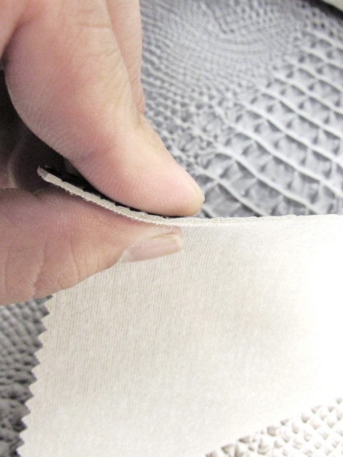 Fossil Brown Hydra Gator 3D Embossed Vinyl Fabric / Sold By The Yard