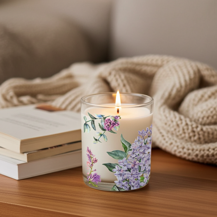 French Lilacs Glass Candle - Madison's Niche