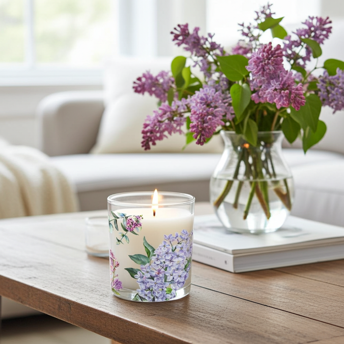 French Lilacs Glass Candle - Madison's Niche