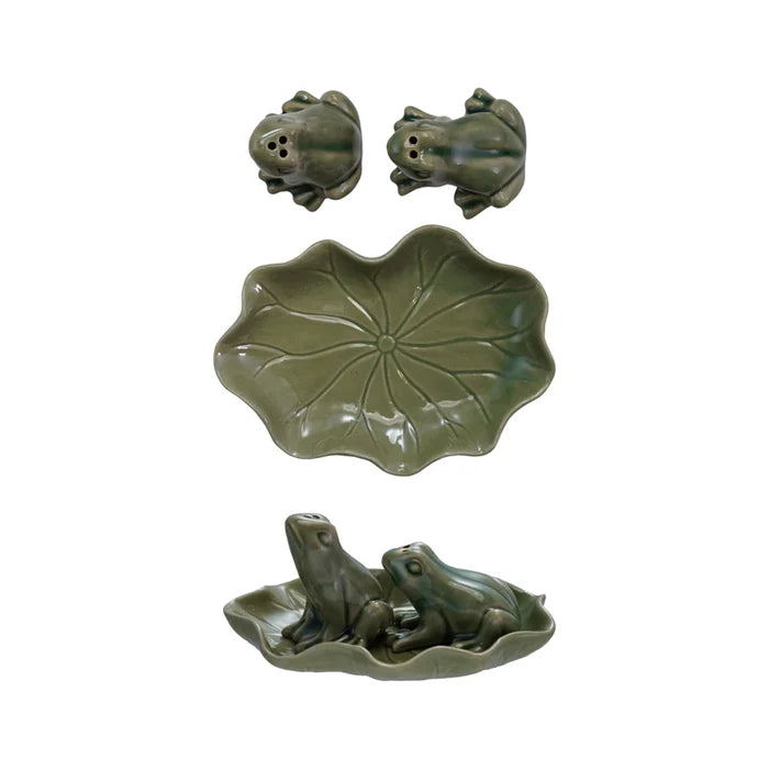 Frog Salt & Pepper Shakers Set of 3 - Madison's Niche