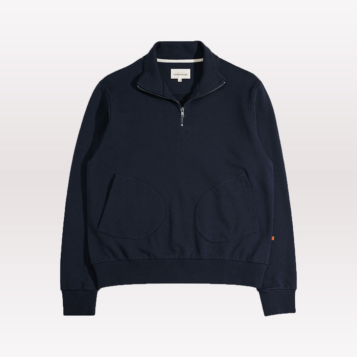 Funnel Neck Sweatshirt - Navy