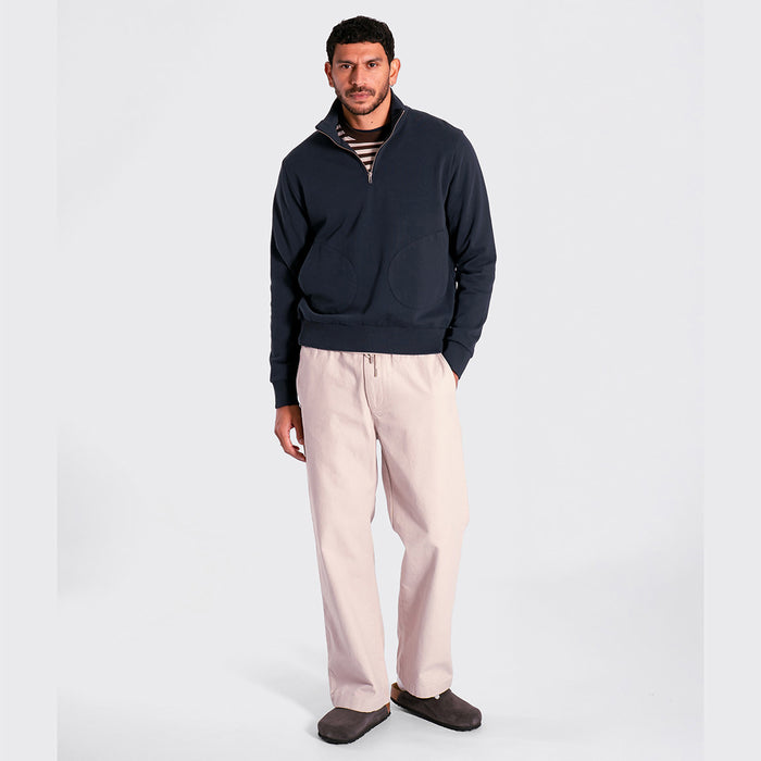 Funnel Neck Sweatshirt - Navy