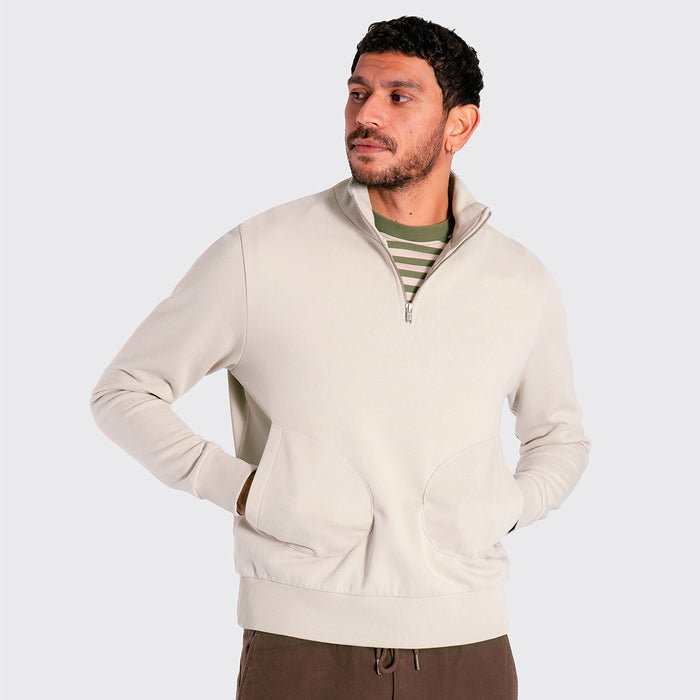 Funnel Neck Sweatshirt - Sand