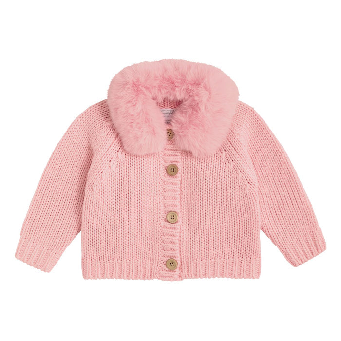 Fur Collar Cardigan