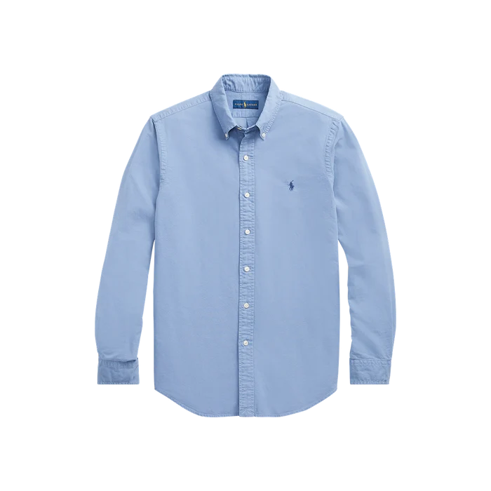 Garment-Dyed Oxford Shirt in Bastille Blue - Madison's Niche