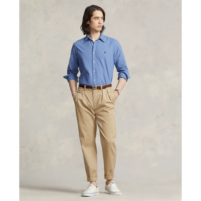 Garment-Dyed Oxford Shirt in Bastille Blue - Madison's Niche