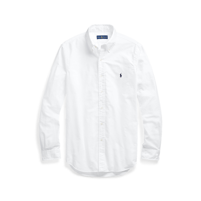 Garment-Dyed Oxford Shirt in White - Madison's Niche