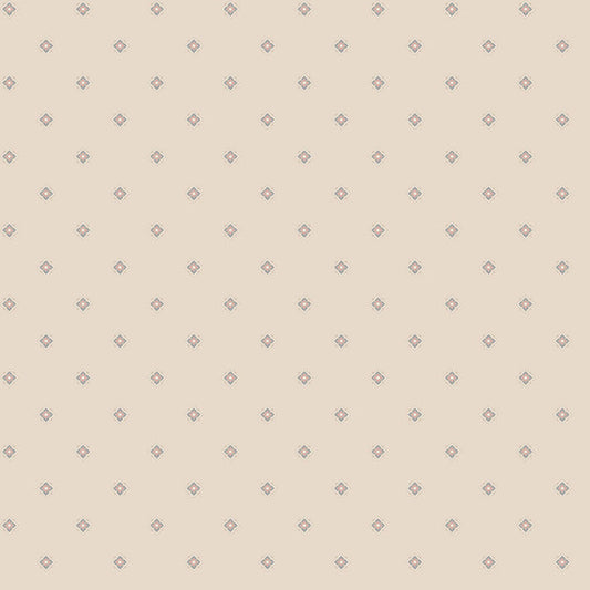 Geo Tan Meadow Blush 43"/44" Cotton Fabric Per Yard