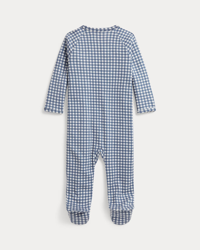 Gingham Cotton Footed Coverall - Madison's Niche