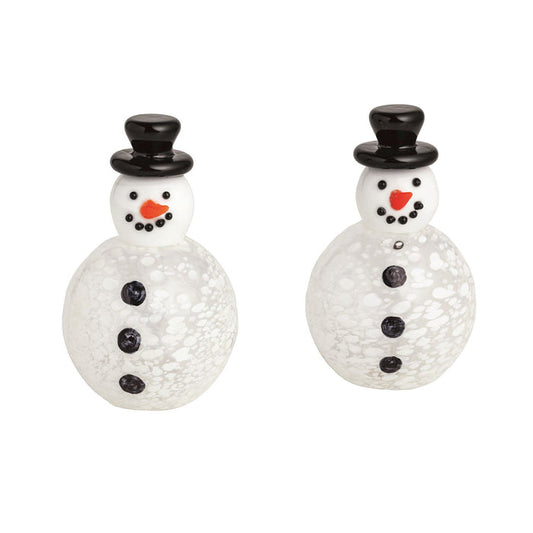 Glass Snowman Christmas Shaker