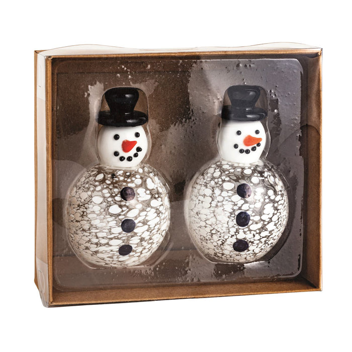 Glass Snowman Christmas Shaker