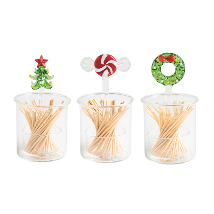 Glass Toothpick Caddy