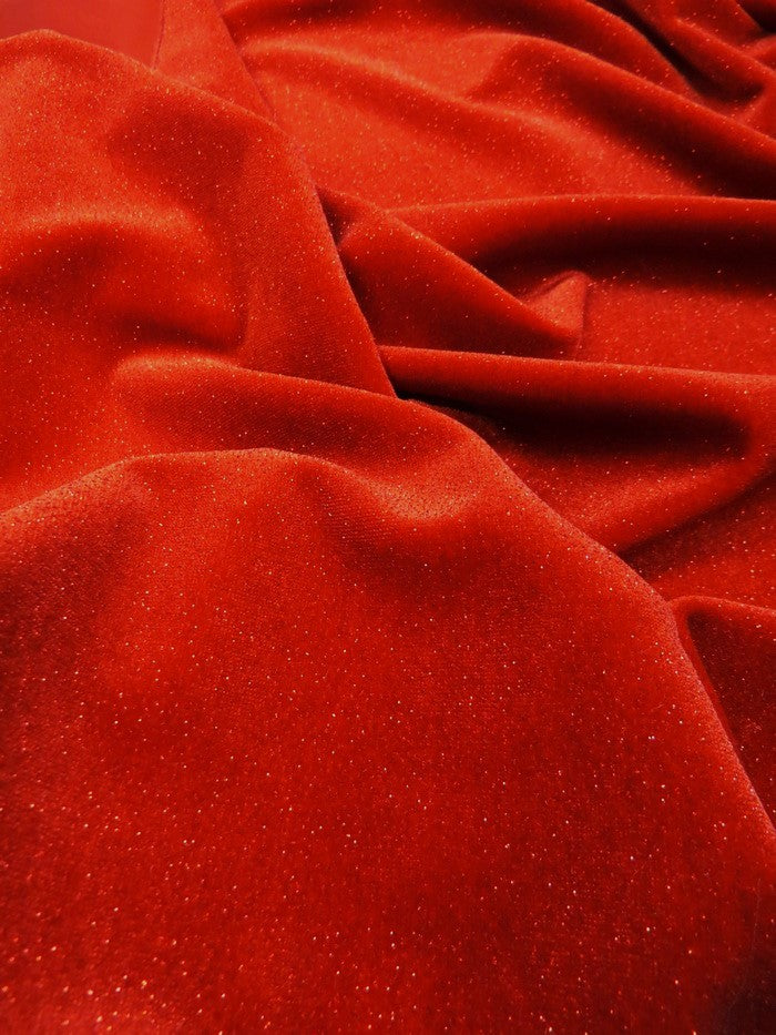 GLITTER STRETCH VELVET 360 GRAMS SPANDEX FABRIC / Dusty Pink / Sold by the Yard