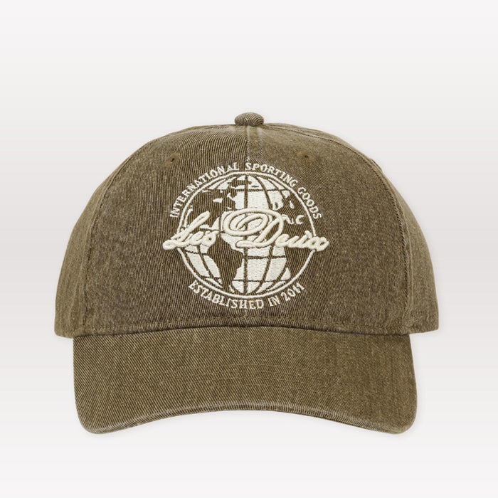 Globe Logo Dad Cap - Light Brown Denim Wash