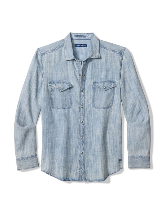 Go West Button Down in Indigo - Madison's Niche