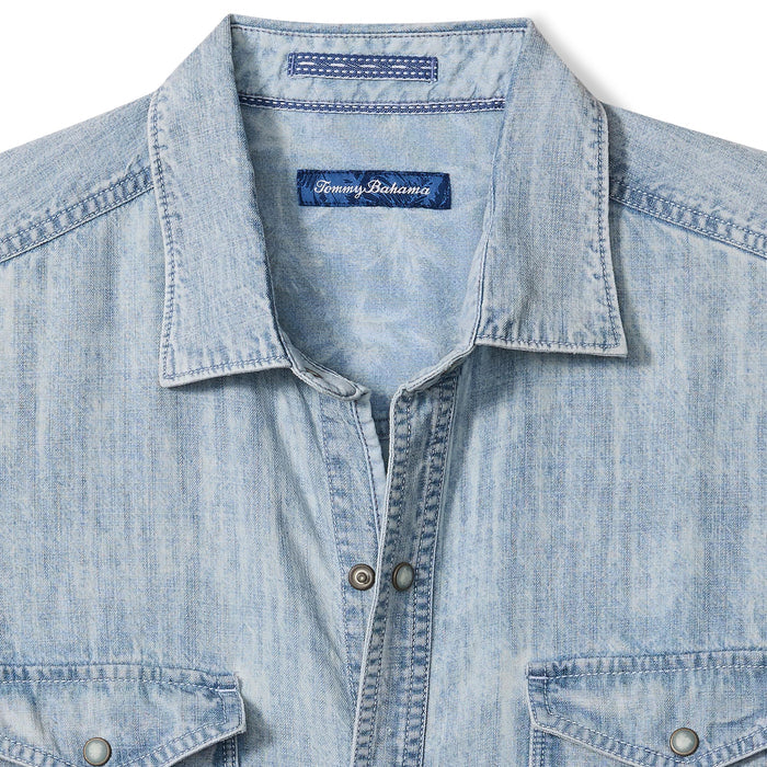 Go West Button Down in Indigo - Madison's Niche